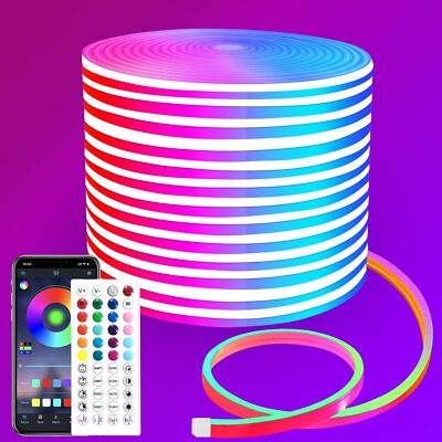15m Neon Led strip，APP Steuerung,mit Fernbedienung, IP65 wasserdichte flexible 