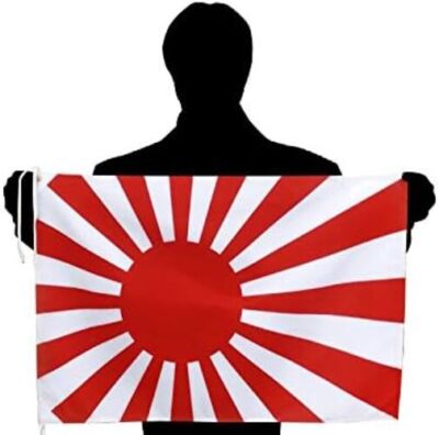 New TOSPA Japanese flag Navy flag (L) hand flag size Tetoron from Japan
