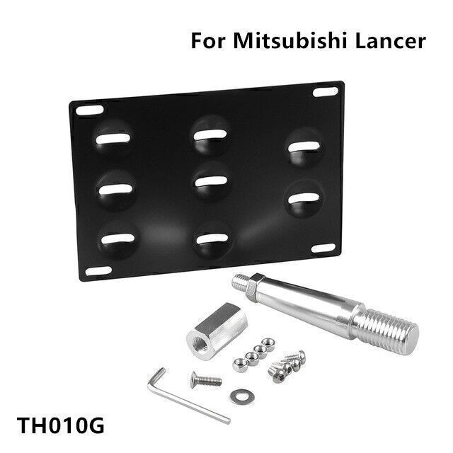 Mitsubishi Lancer Evo Bumper Tow Hook License Plate Bracket Kit