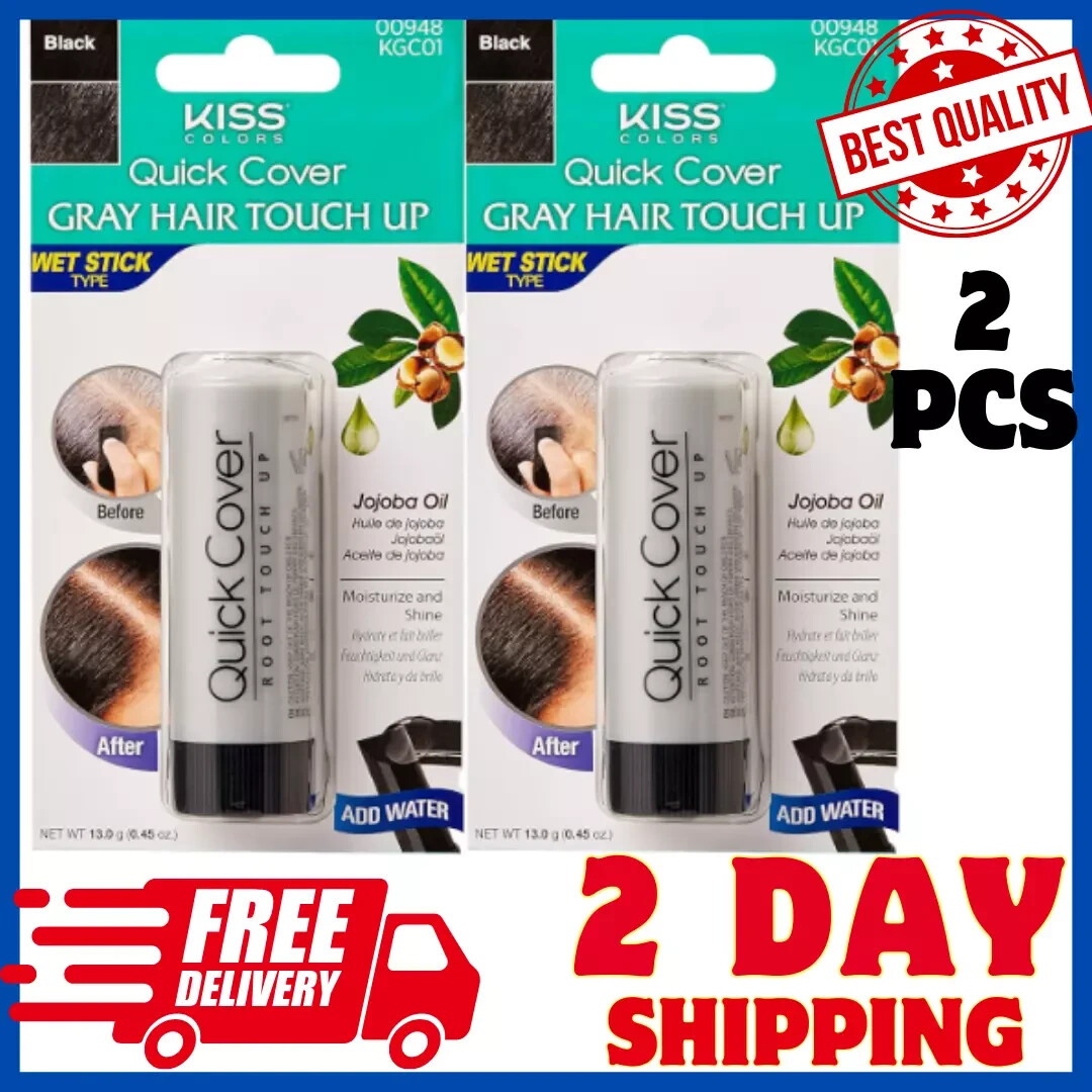 Kiss Quick cover Gray Hair Touch Up Wet Stick Type (2 Pack - Black) 00948 KGC01