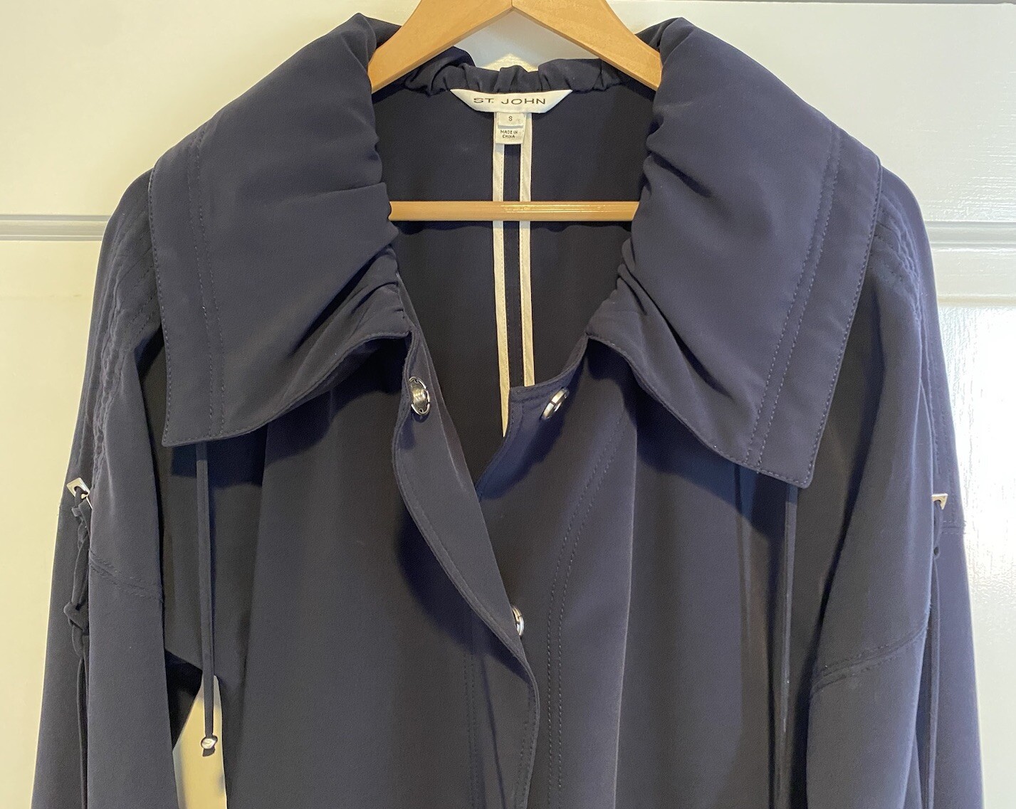 St. John - Lightweight Navy Blue Jacket Button/Sn… - image 2