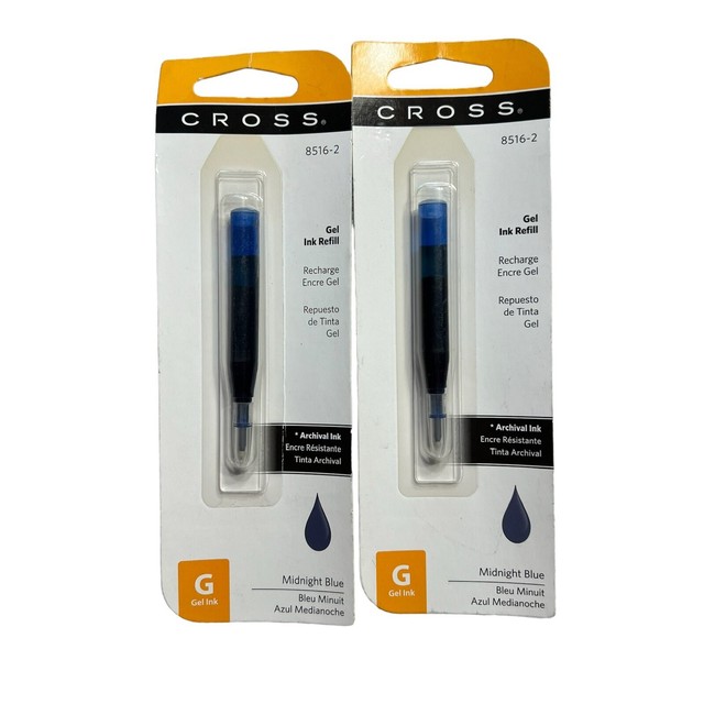 Cross Ion and Matrix GEL Ink Refill Midnight Blue 1 per Card 85162 for