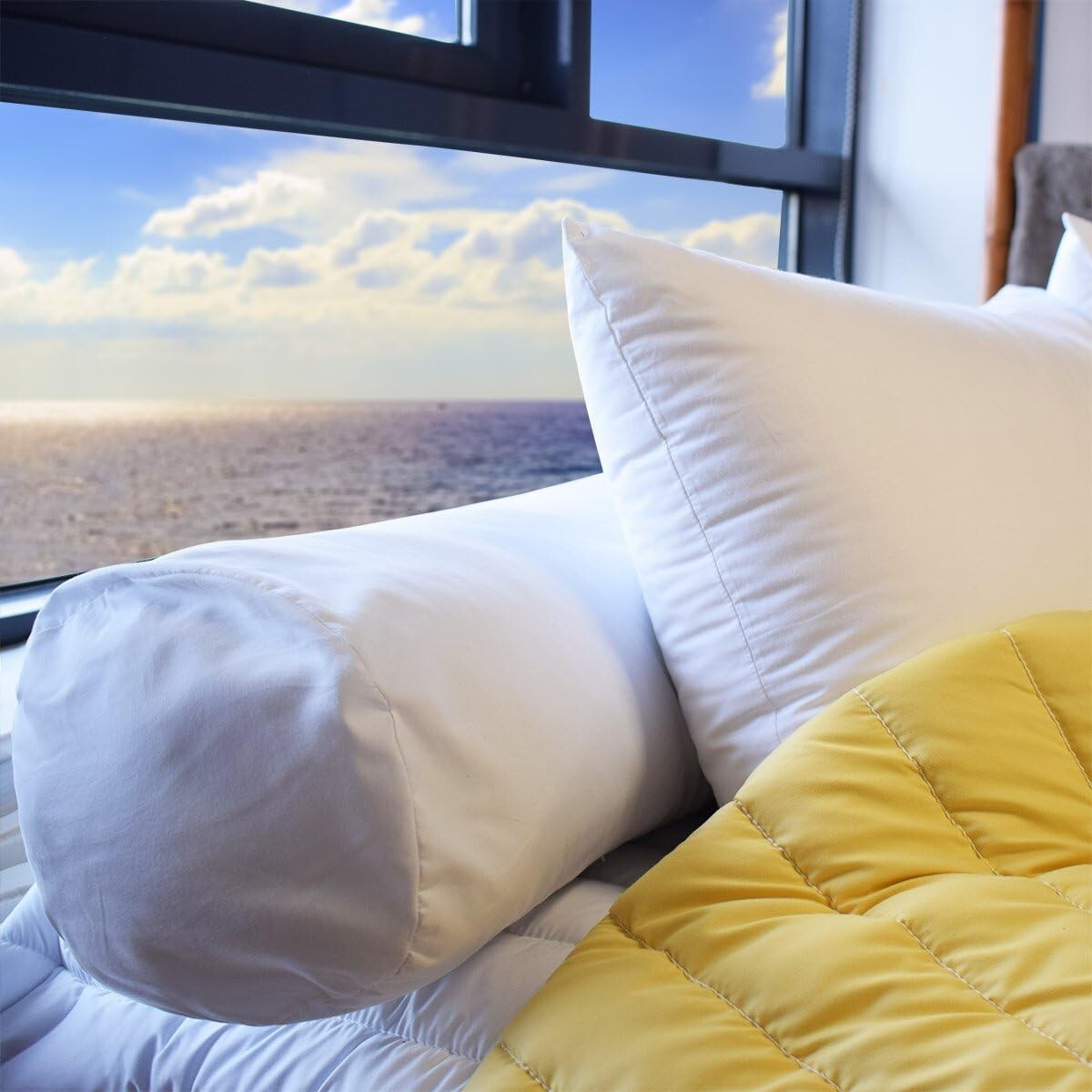 Cuscino Alla Francese Comfort 'Alaska' Bianco - 160 Cm, Isolante Per Freddo Estremo, Made In France - Foto 6