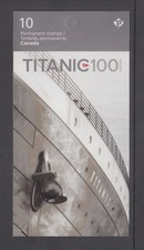 Canada BK485 Titanic Complete Booklet 10xP stamps