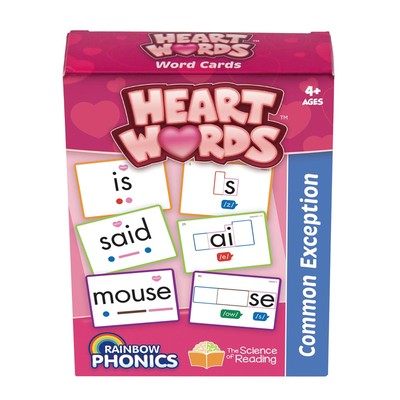 Rainbow Phonics: Heart Words 93 Flash Cards