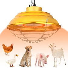 600W Chicken Coop Heaters Lamp, Waterproof Heat Lamp for Chickens with 2-Stag...