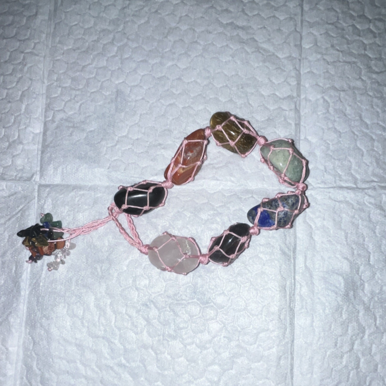 Multicolor Gemstone Beaded Adjustable Dangle Char… - image 2