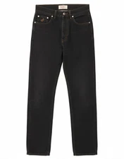 ONYX Womens Marylin High Waist Straight Jeans W28 L30 Navy Blue Cotton AQ08