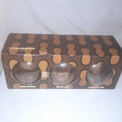 Three Wise Monkeys Dolls Furry Figures NEW RRP £35 - Excellent Gift Eye-Catching