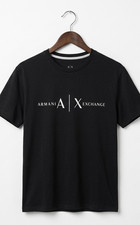 Armani Exchange Men s Regular Fit T-shirt with Logo size M BLACK