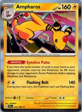 Ampharos 029/086 Rare Chaos Rising Pokemon Holo Near Mint