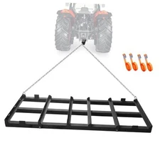 4FT Heavy Duty Drag Harrow for ATV/UTV/Tractor - Adjustable Weight Tow 4ft