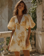Zimmermann Linen Floral Mini Dress | Luxury Resort