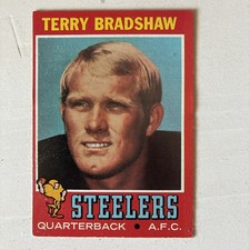 1971 Topps Terry Bradshaw Rookie Card RC #156 EX/EXMT. rookie card picture