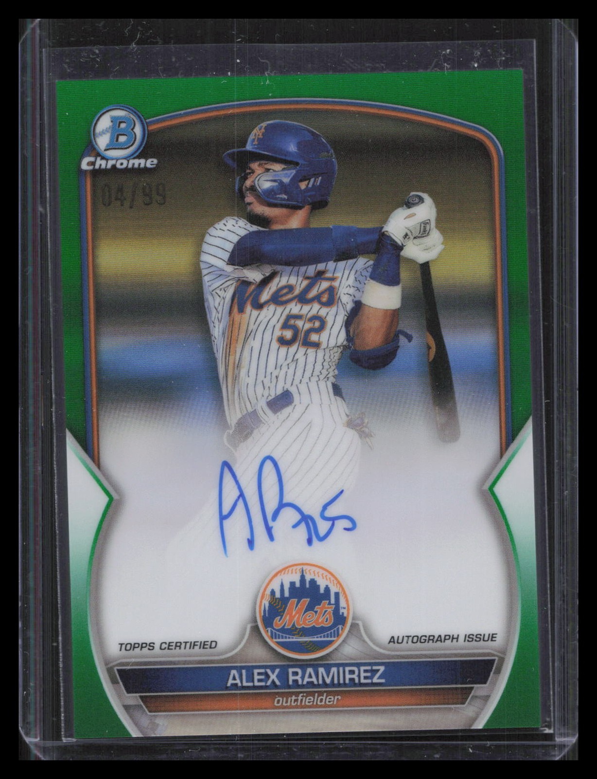 Alex Ramirez 2023 Bowman #CPA-AR Chrome Prospect Auto Green Refractors #/99