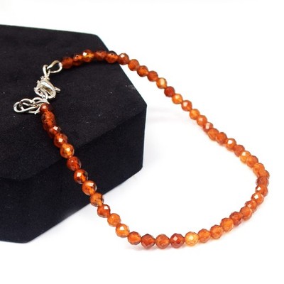 Amazing Cut Hessonite Garnet 23.00 Cts Beaded Most Beautiful Bracelet RK 53 AZ29