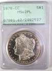New Listing1878 CC Morgan Silver Dollar PCGS MS62PL Rattler OGH