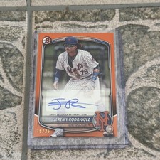 2025 Bowman Jeremy Rodriguez Prospect Auto Orange 15/25 #BPA-JR Mets 