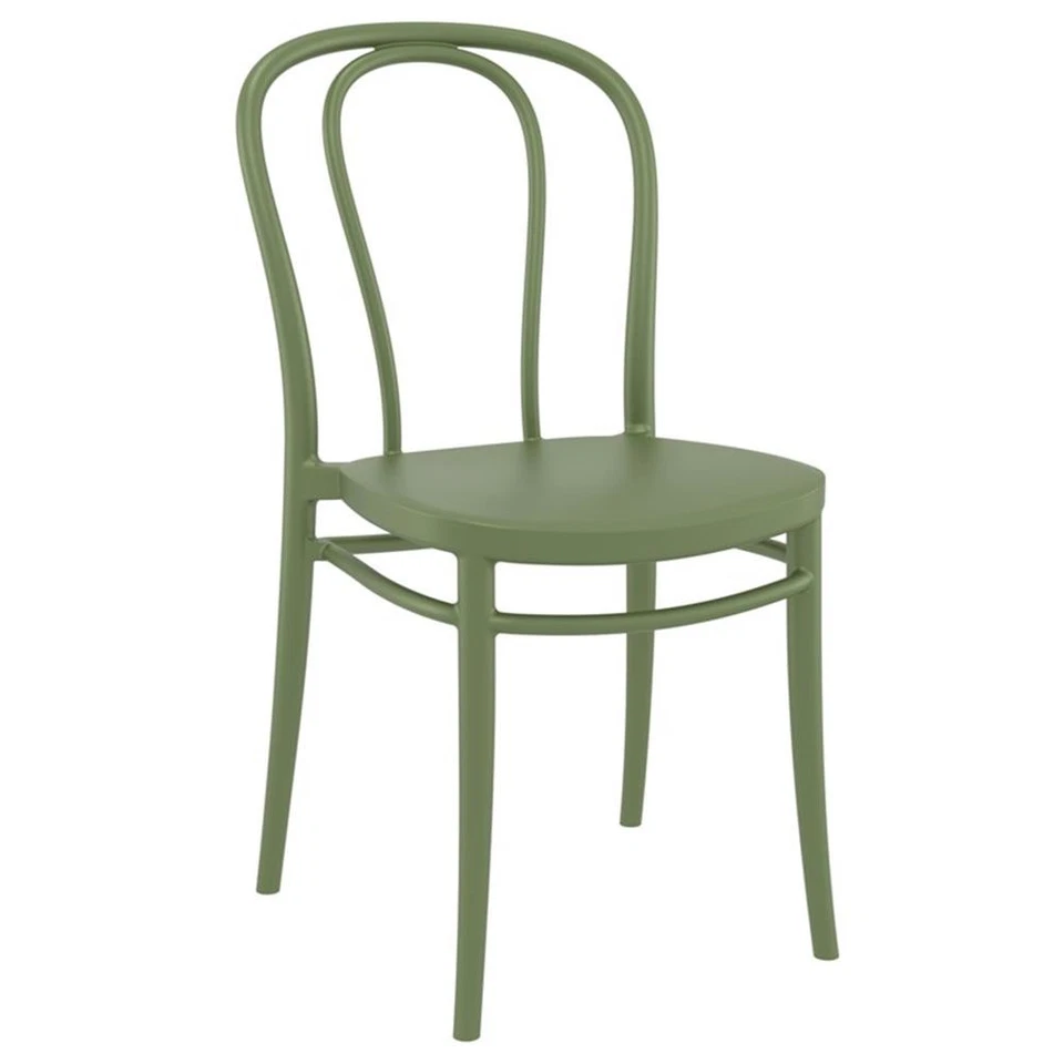 Compamia Victor Patio Dining Set with 4 Chairs in Olive Green - Image 3 of 4