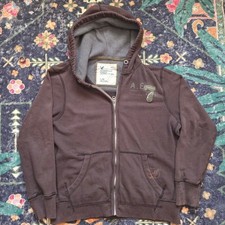 American-eagle-outfitters Men's Brown and Burgundy Hoodie