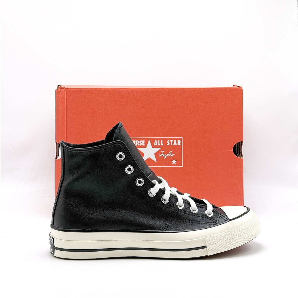 NEW* Unisex CONVERSE CHUCK 70 Leather HI BLACK / WHITE / EGRET NEW* Unisex CONVERSE CHUCK 70 Leather HI BLACK / WHITE / EGRET
