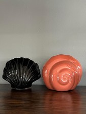 Vintage Ceramic Seashell Decor Set