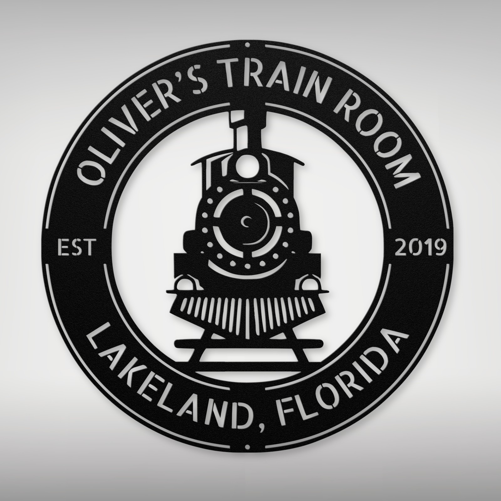 Personalized Train Front Metal Sign Custom Vintage Decor for Train Lovers Gift