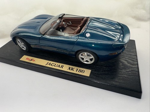 Jaguar XK 180 Teal Blue Green Diecast Metal Car Maisto 1:18 Special Edition - Picture 11 of 11