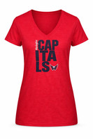 College Concepts Damen Washington Capitals Slub V-Ausschnitt T-Shirt XL Rot