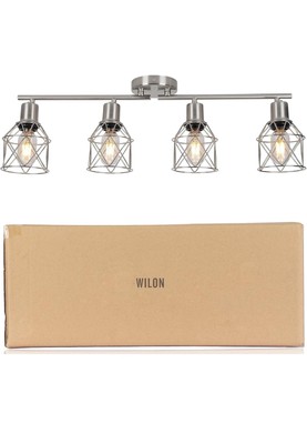 WILON Ceiling Lighting Fixtures,4 Way Track Light Fixture,4 Ceiling Spotlight.