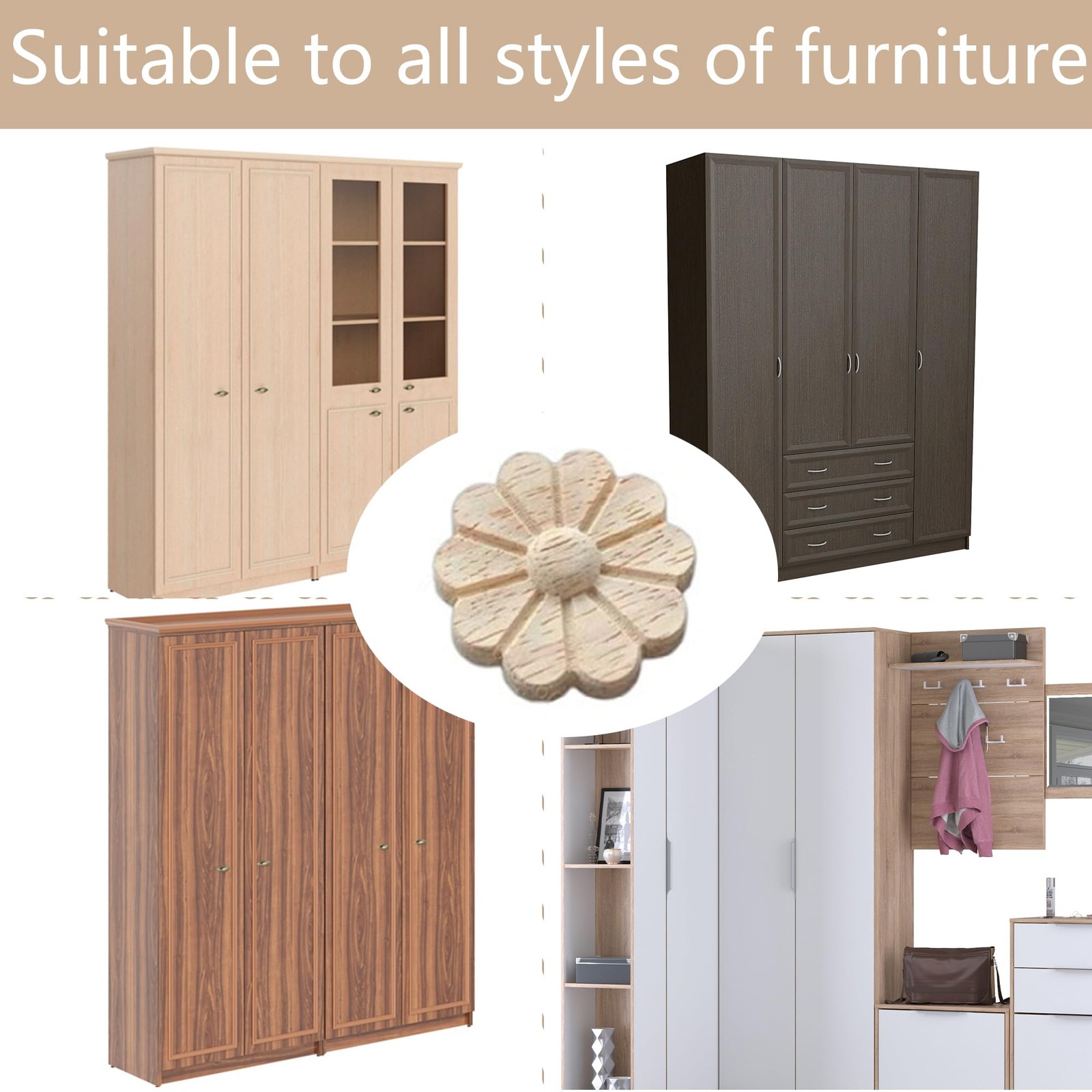 Moulure décorative en bois pour rénovation de commode ancienne