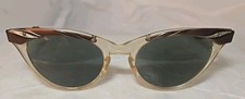 Vtg Cat Eye Sunglasses Rhinestone 40s 50s MB Optometry Fashion Accessory Beauty