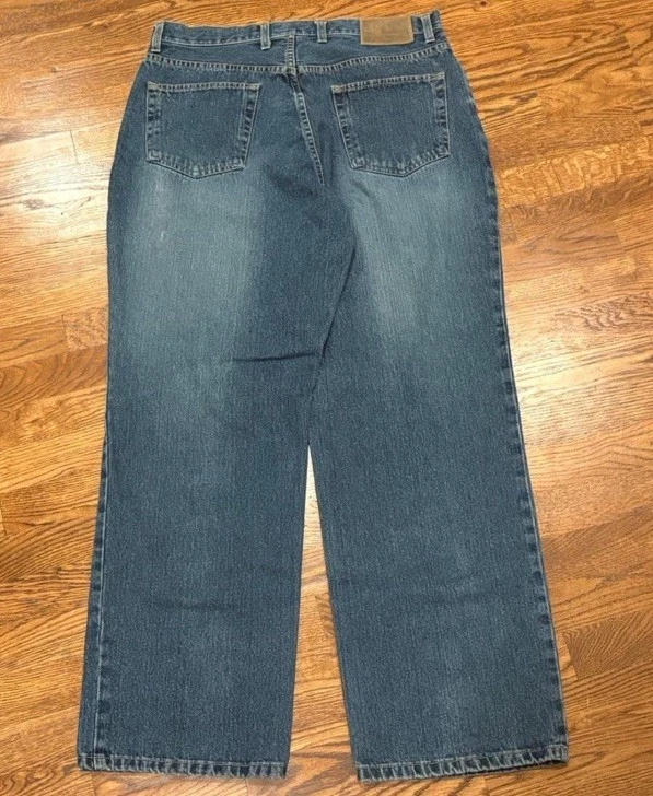 Pantalones de mezclilla lavados azules holgados Arizona 34 cintura 32 largo para hombre Foto 3 de 3