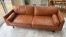 Argos Leather 3 Seater Sofa Tan
