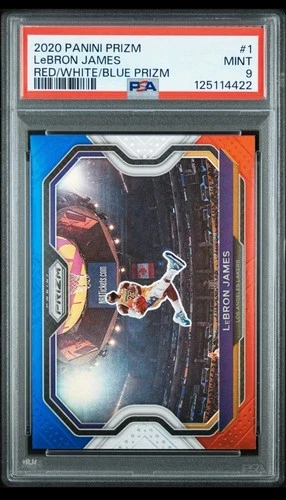 Super Rare LeBron James #1 Red White & Blue Prizm PSA 9 Kobe Tribute Card