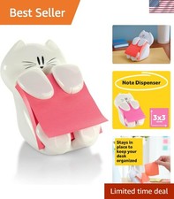 Charming White Cat Sticky Note Dispenser with...