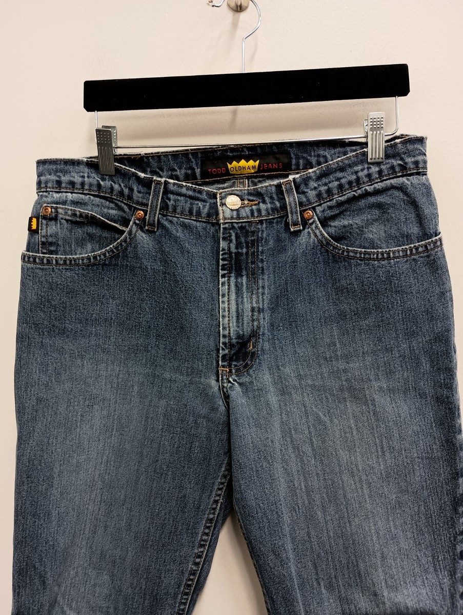 Vintage Todd Oldham Bootcut Jeans Womens Size 11 Blue Denim BOHO
