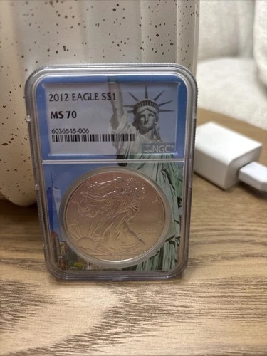 2012 1 Oz Silver American Eagle MS70 NGC
