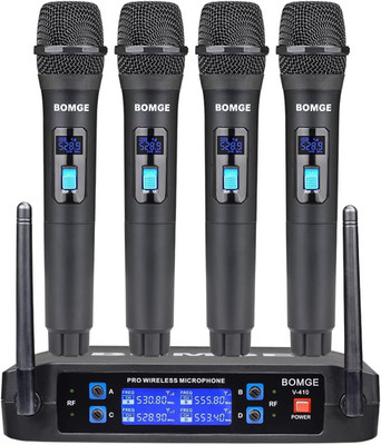 Pro 4-Channel Wireless Microphone System with 4 Handheld Mics, 200Ft Range