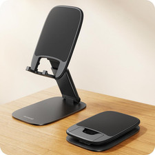 Lamicall Ultra-Thin Cell Phone Stand for Desk - Height Adjustable A-Black