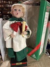VTG w Box 24” Animated Choir Boy NOEL WORKS! Holiday  Animatronic RARE 