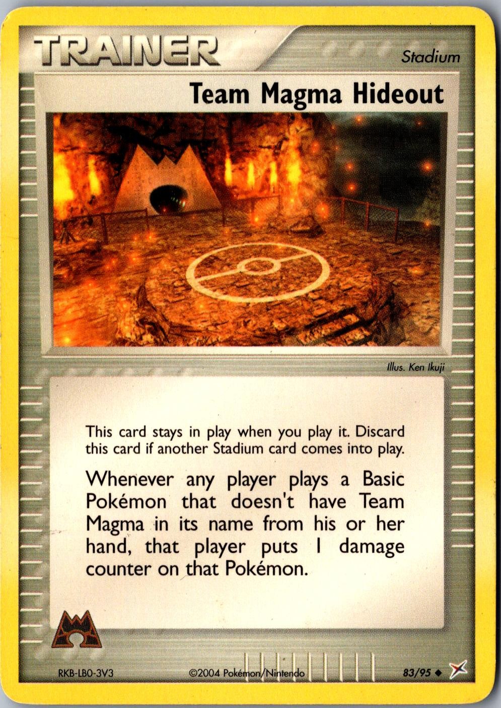 Team Magma Hideout 83/95 Uncommon Team Magma vs Team Aqua MP Pokemon Card