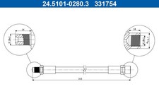 Flexible de frein Fiat 126