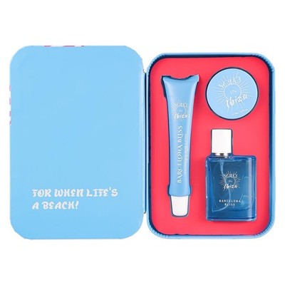 Barcelona Bliss Travel Gift Set Perfume + Body Cream + Lip Butter Balm ￼