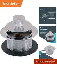 Stylish 1-1/2" Lift-n-Turn Bath Drain Assembly with Chrome Finish - Complete Kit