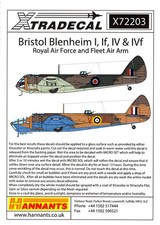 Xtra Decals 1/72 BRISTOL BLENHEIM Royal Air Force  Fleet Air Arm