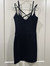 Topshop - Black Bodycon Mini Dress, Small (US6)