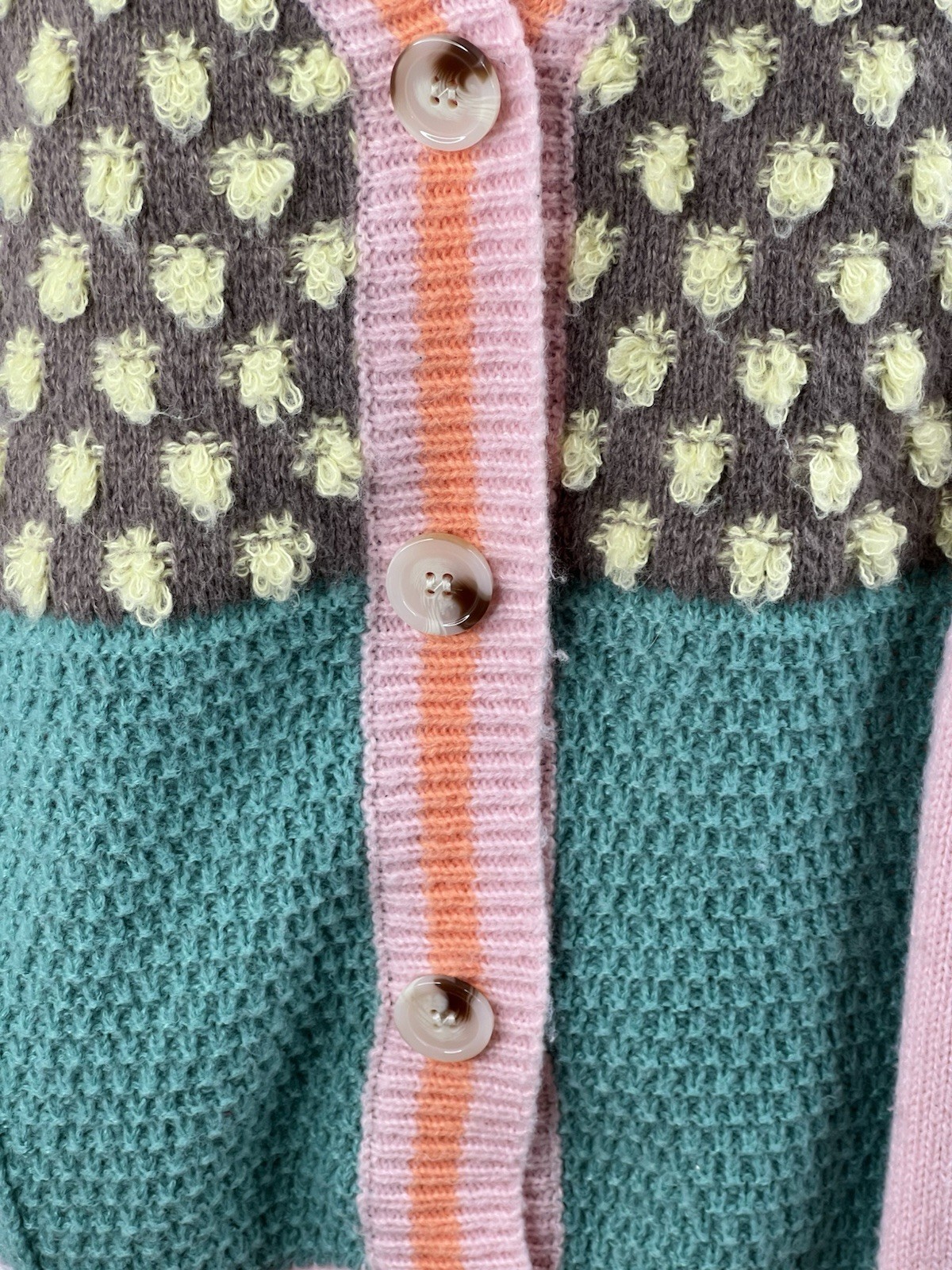 Easel Oversized Patchwork Cardigan Small Colorblo… - image 5