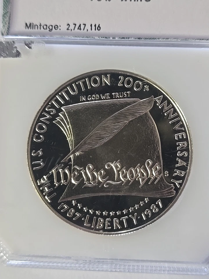 1987-S Constitution Silver Dollar We the People PR67 - Image 4 of 4