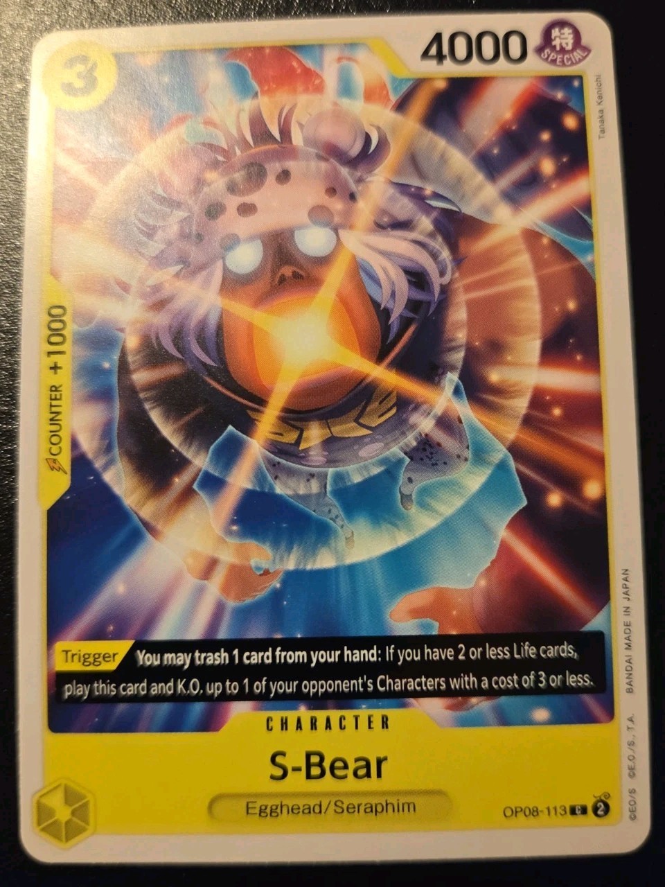 S-Bear OP08-113 Common Two Legends One Piece Card Game